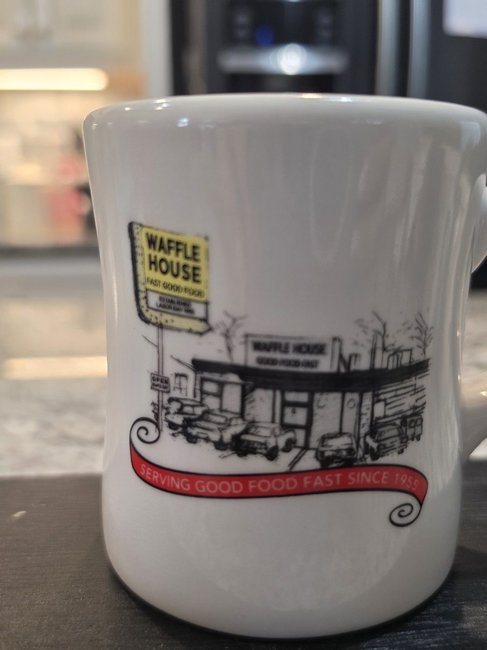 Waffle House Ceramic Coffee Mug with Vintage Diner Graphic